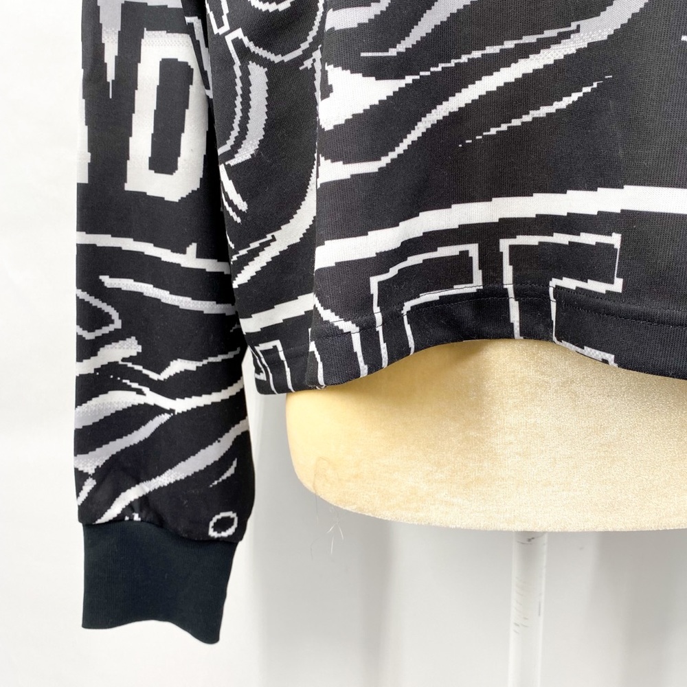 ADIDAS Women’s Halfzip Graphic Sweatshirt Black Size XL - Picture 5 of 16
